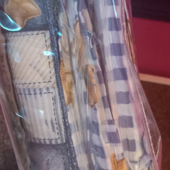 Blue Jean Teddy Nursery Baby 2 Piece Finishing Set Crib Ruffle, Pillow - Picture 8 of 9